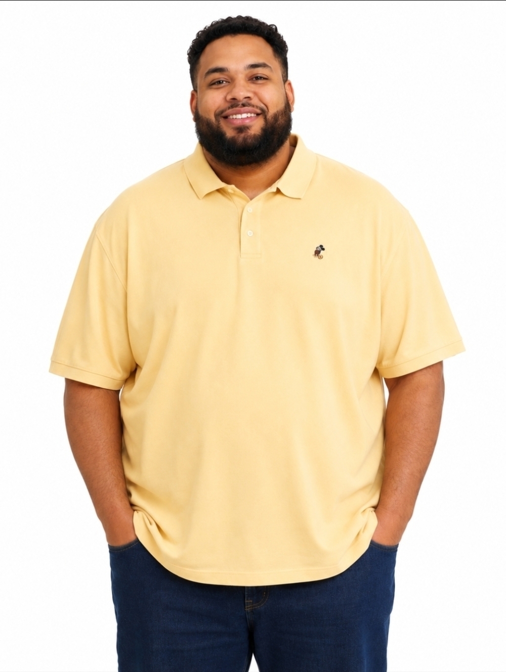 Disney Polo Shirt Yellow Mens Size 3XL